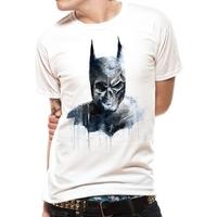 batman gothic skull mens small t shirt white