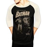 Batman - Twoface Men\'s Large Baseball Shirt - Black