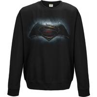 Batman V Superman - Logo Unisex Small Crewneck Sweatshirt - Black