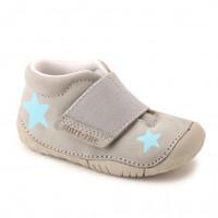 baby star grey nubuck girls riptape pre walkers