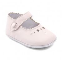 Baby Kate Pink Leather Girls Single Bar Baby Shoes