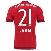 Bayern Munich Home Shirt 2015/16 Red with Lahm 21 printing, Red