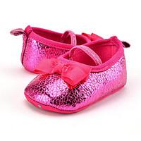 Baby Kids\' Loafers Slip-Ons First Walkers Synthetic Summer Fall Party Evening Dress Casual Bowknot Animal Print Flat Heel Blushing Pink Red