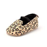 Baby Kids\' Loafers Slip-Ons First Walkers Synthetic Summer Fall Party Evening Dress Casual Animal Print Flat Heel Brown Flat
