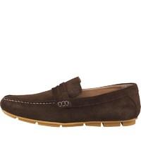 Base London Mens Bills Suede Slip On Shoes Brown