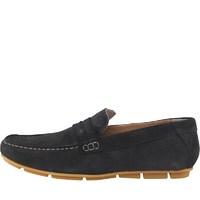 Base London Mens Bills Suede Slip On Shoes Navy