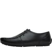 base london mens land lace shoes waxy black