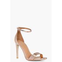 Band Detail Two Part Sandal - rose gold