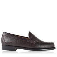 BASS WEEJUNS Logan Grained Leather Loafers