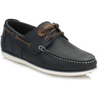 barbour mens navy capstan leather boat shoes mens casual shoes in mult ...