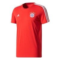 Bayern Munich 3 Stripe T-Shirt - Red, Red