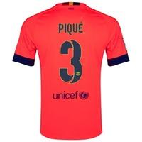 Barcelona Away Shirt 2014/15 - Kids Red with Pique 3 printing, Purple