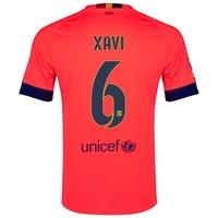 Barcelona Away Shirt 2014/15 - Kids Red with Xavi 6 printing, Purple