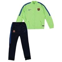 barcelona squad knit tracksuit green kids green