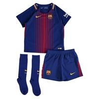 Barcelona Home Stadium Kit 2017/18 - Little Kids - Unsponsored, Red/Blue