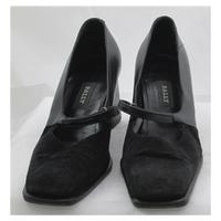 Bally, size 6/39 black suede and leather Mary Janes