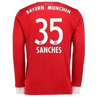 bayern munich home shirt 2017 18 long sleeve with sanches 35 printin r ...