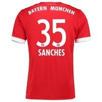 Bayern Munich Home Shirt 2017-18 with Sanches 35 printing, Red