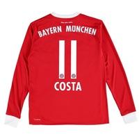Bayern Munich Home Shirt 2017-18 - Kids - Long Sleeve with Costa 11 pr, Red