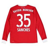 bayern munich home shirt 2017 18 kids long sleeve with sanches 35 red