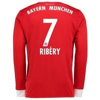 Bayern Munich Home Shirt 2017-18 - Long Sleeve with Ribéry 7 printing, Red