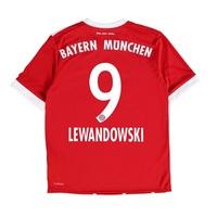 Bayern Munich Home Shirt 2017-18 - Kids with Lewandowski 9 printing, Red