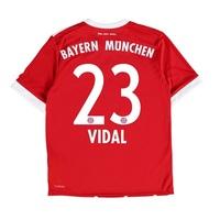 Bayern Munich Home Shirt 2017-18 - Kids with Vidal 23 printing, Red