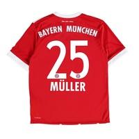 Bayern Munich Home Shirt 2017-18 - Kids with Müller 25 printing, Red