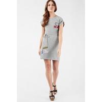 badge space dye tunic dress