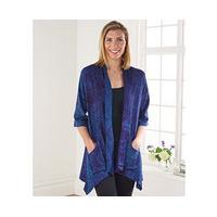 Batik Waterfall Jacket, Blue, Size S/M