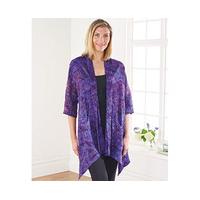 Batik Waterfall Jacket, Purple, Size M/L