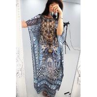 Baylee crystal printed kaftan maxi dress