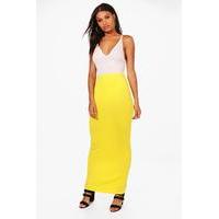 Basic Jersey Maxi Skirt - yellow