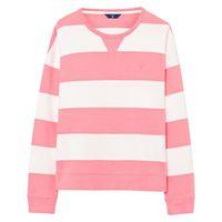 barstripe crewneck sweatshirt shell pink