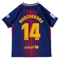 barcelona home stadium shirt 2017 18 kids with mascherano 14 printin r ...