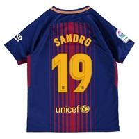 barcelona home stadium shirt 2017 18 kids with sandro 19 printing redb ...