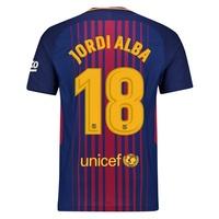 barcelona home vapor match shirt 2017 18 with jordi alba 18 printing r ...