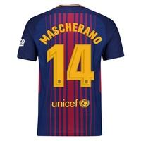 barcelona home vapor match shirt 2017 18 with mascherano 14 printing r ...