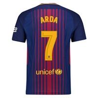 Barcelona Home Vapor Match Shirt 2017-18 with Arda 7 printing, Red/Blue