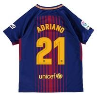 barcelona home stadium shirt 2017 18 kids with adriano 21 printing red ...