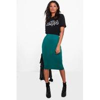 Basic Jersey Midi Skirt - bottle