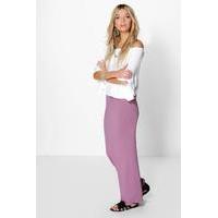 Basic Jersey Maxi Skirt - mauve