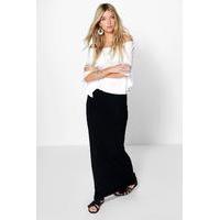 basic jersey maxi skirt black