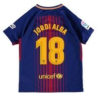 barcelona home stadium shirt 2017 18 kids with jordi alba 18 printin r ...