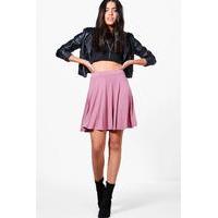 Basic Jersey Skater Skirt - dusky pink