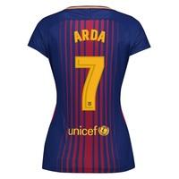 Barcelona Home Stadium Shirt 2017-18 - Womens with Arda 7 printing, Red/Blue