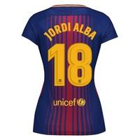 barcelona home stadium shirt 2017 18 womens with jordi alba 18 print r ...