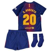 Barcelona Home Stadium Kit 2017/18 - Infants - Unsponsored with S.Robe, Red/Blue