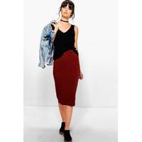 basic jersey midi skirt berry