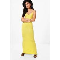 Basic Strappy Maxi Dress - yellow